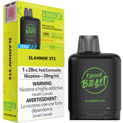 Flavour beast LevelX pod Boost 25k Slammin STS Iced 20mg/ml (Provincial)