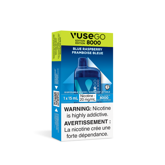 Vuse Go 8000 Blue Raspberry 20mg/mL Disposable (Provincial)