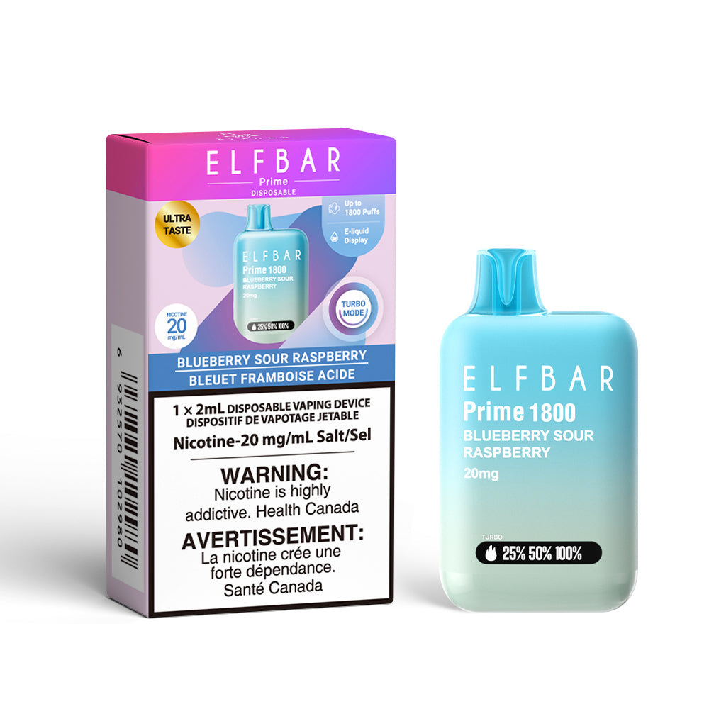 ELF BAR Prime 1800 Blueberry Sour Raspberry 20mg Disposable (Provincial)