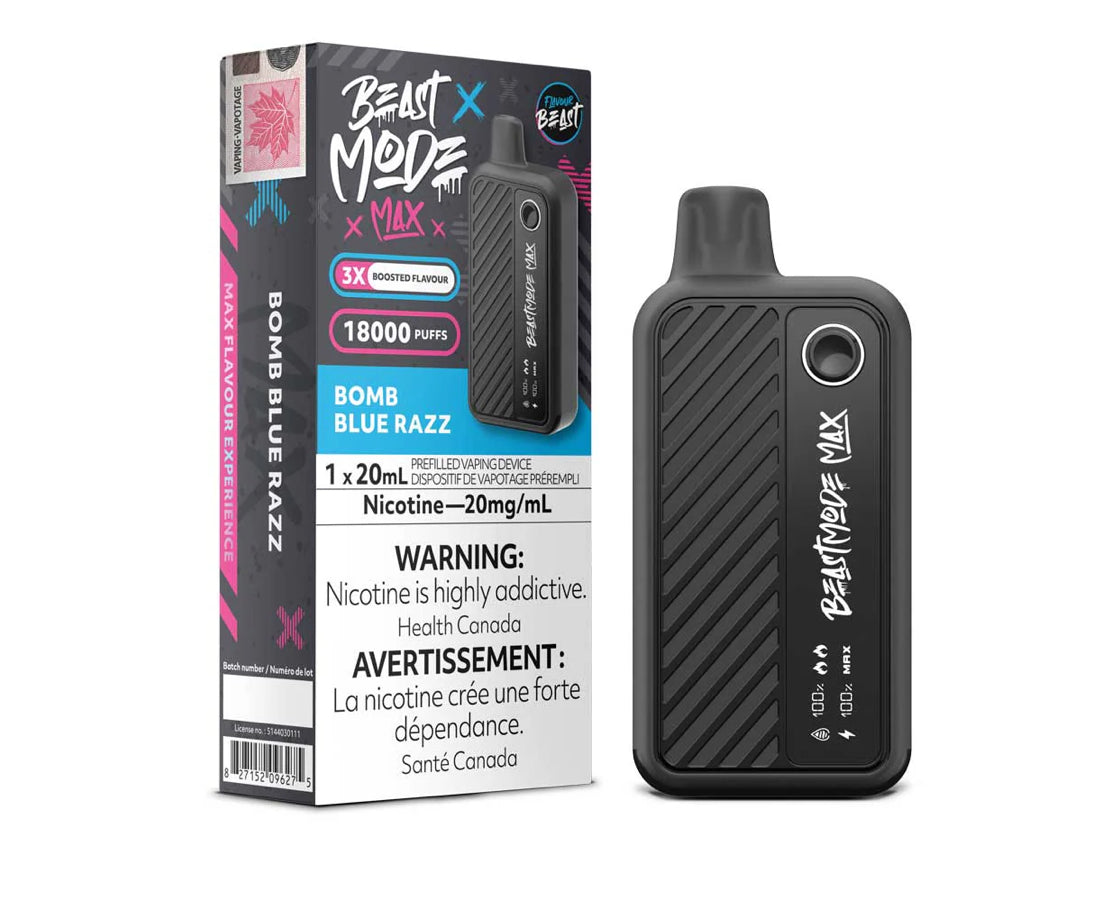 Flavour Beast Mode Max 18K Bomb Blue Razz 20mg/mL Disposable ( Provincial)