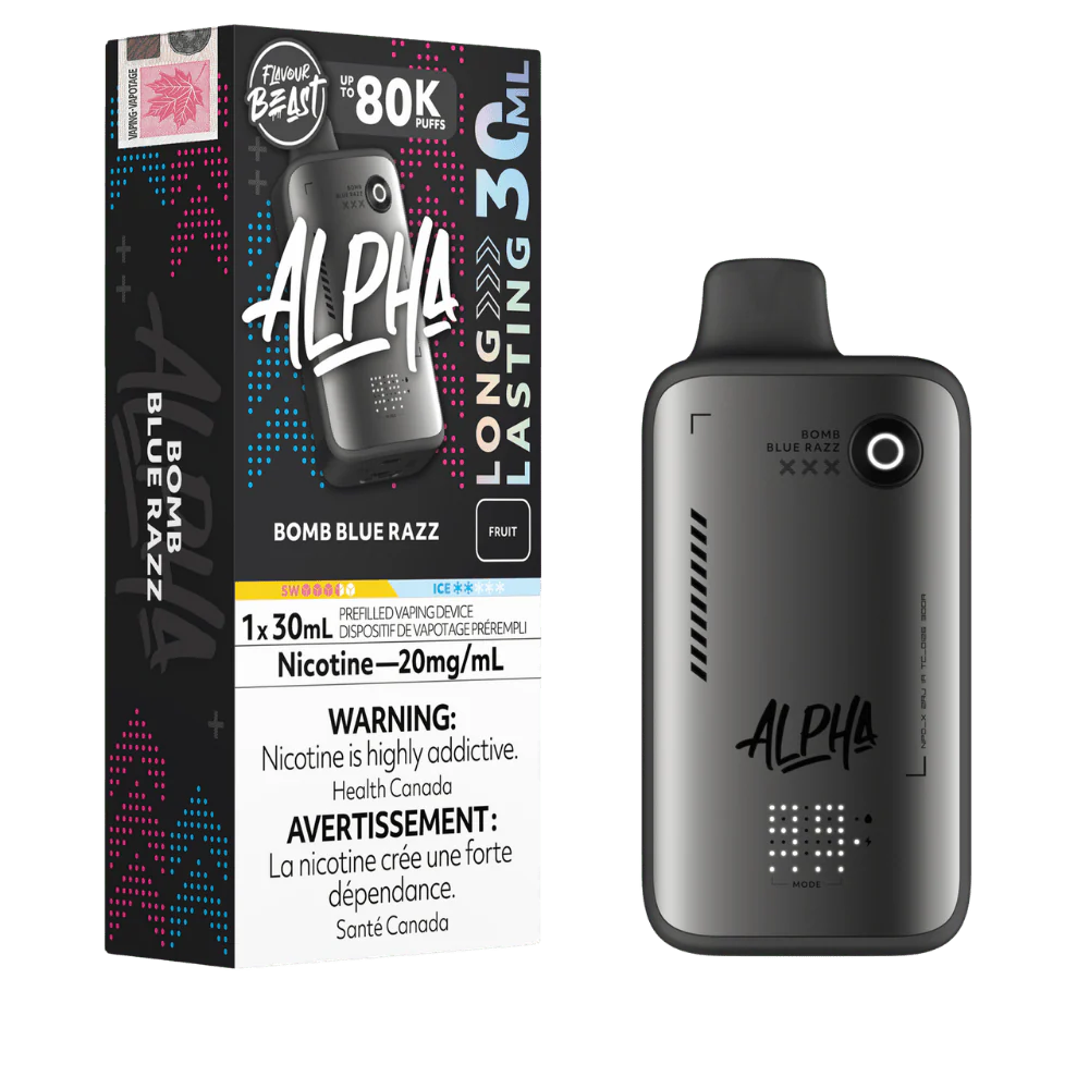 Flavour Beast Alpha Bomb Blue Razz 80K 20mg/ml disposable (Provincial)