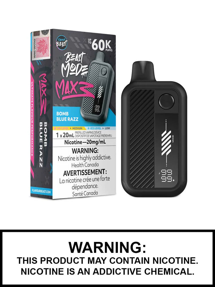 Flavour Beast Mode Max3 60K Bomb Blue Razz 20mg/mL Disposable (Provincial)