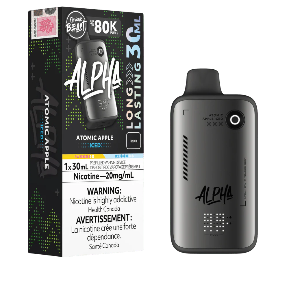 Flavour Beast Alpha Atomic Apple Iced 80K 20mg/ml disposable (Provincial)