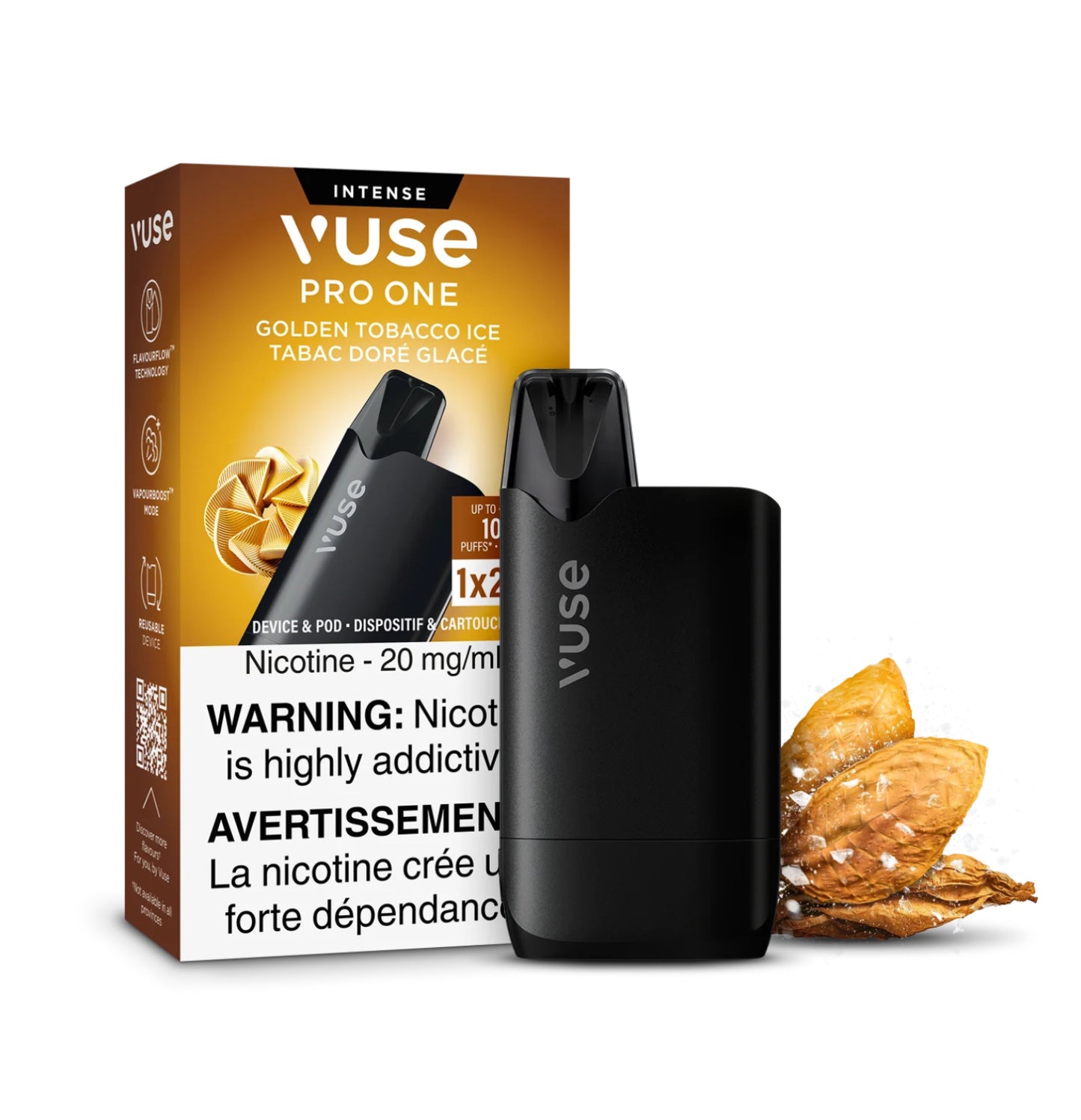 Vuse Pro One Device & Pod 1K Golden Tobacco Ice 20mg/mL Provincial