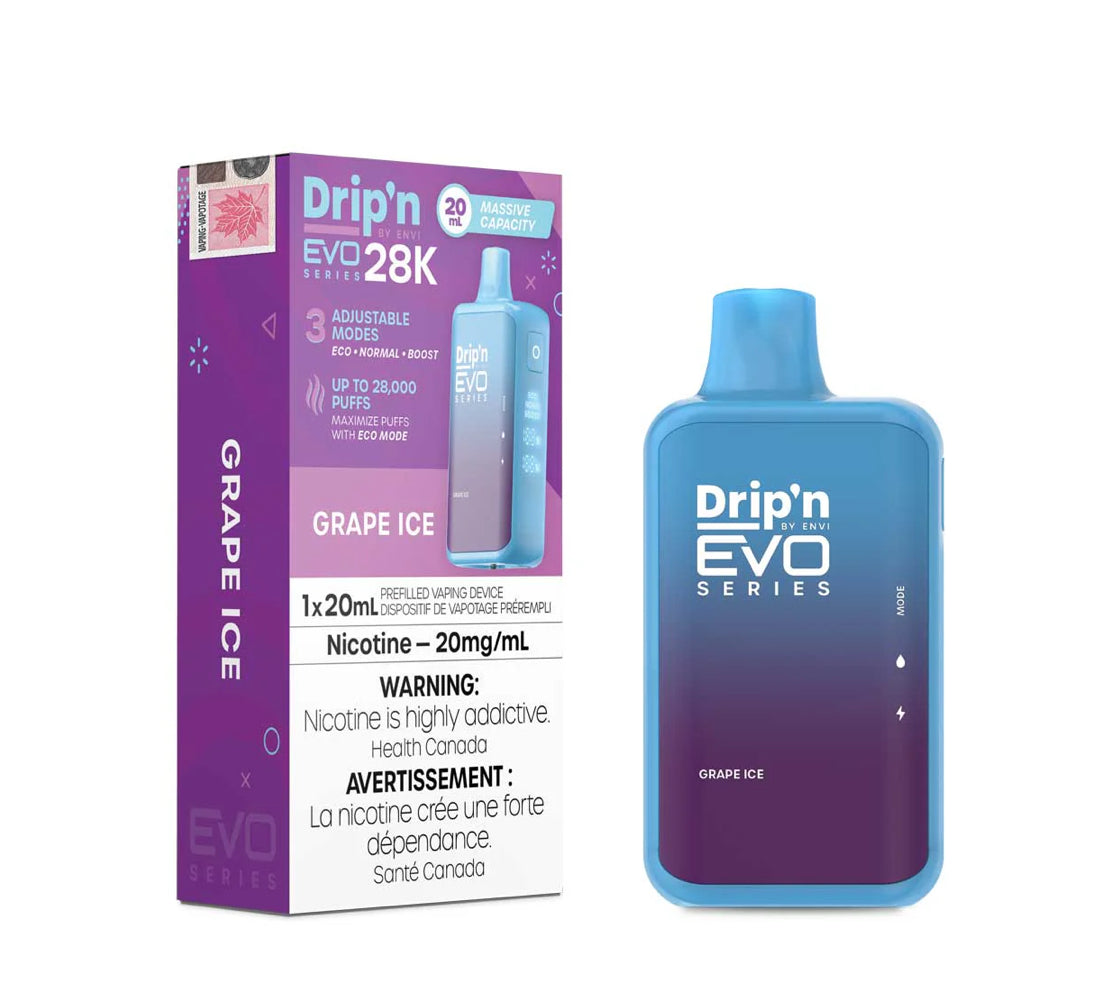 Drip’n EVO 28K Grape Ice 20mg/mL disposable (Provincial)