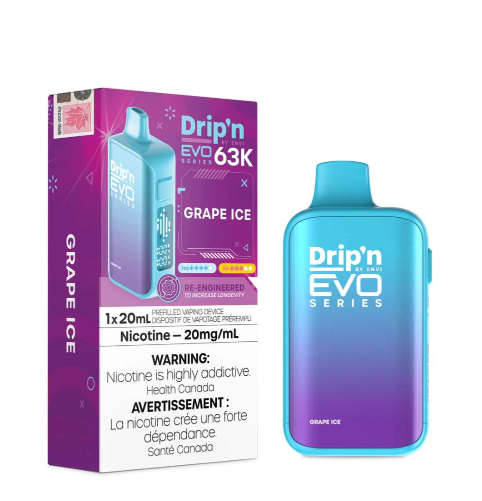 Drip’n EVO 63K Grape Ice 20mg/ml Disposable (Provincial)