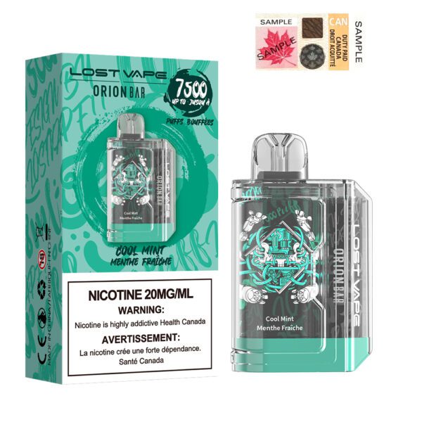 Lost Vape Orion Bar 7500 Cool Mint 20mg/mL Disposable (Provincial)