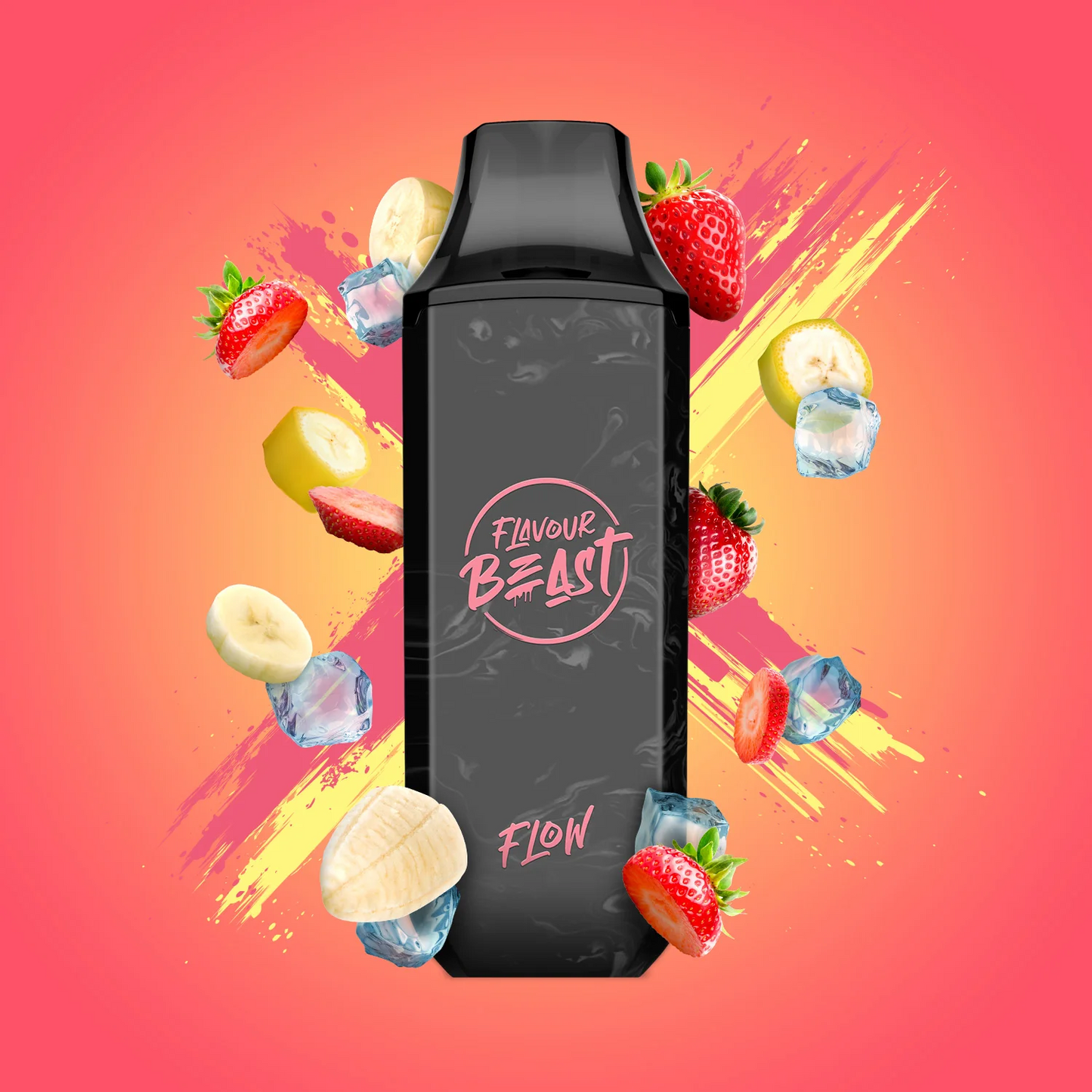 Flavour Beast Flow 4000 Str8 up Strawberry Banana 20mg/mL Disposable (Provincial)