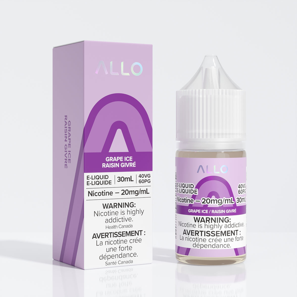 Allo E-Liquid Grape Ice 20mg/mL 30mL (Provincial)