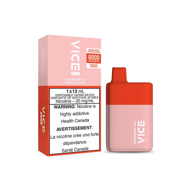Vice Box 6000 Strawberry Ice 20mg/mL disposable (Provincial)