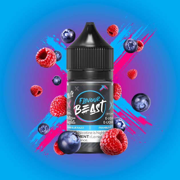 Flavour Beast E-liquid Bomb Blue Razz 10mg/mL 30mL (Provincial)