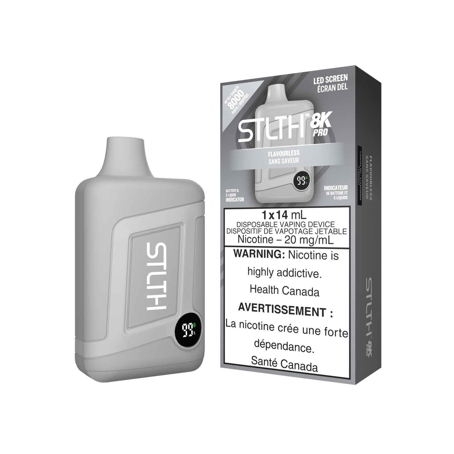 Stlth 8k Pro Flavourless 20mg/ml disposable (Provincial)