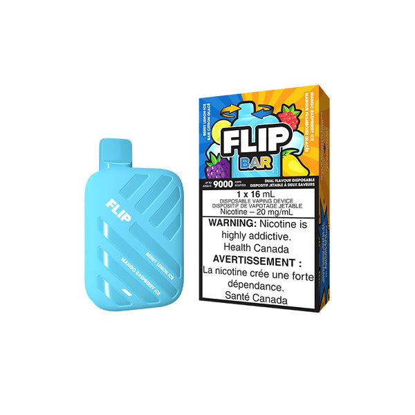 Flip bar 9000 Berry lemon ice + Mango raspberry ice 20mg/mL disposable (provincial)