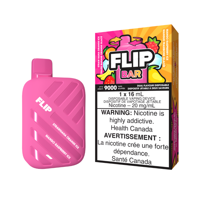 Flip Bar 9000 Straw Nana Orange Ice + Mango Raspberry Ice 20mg/mL disposable (Provincial)