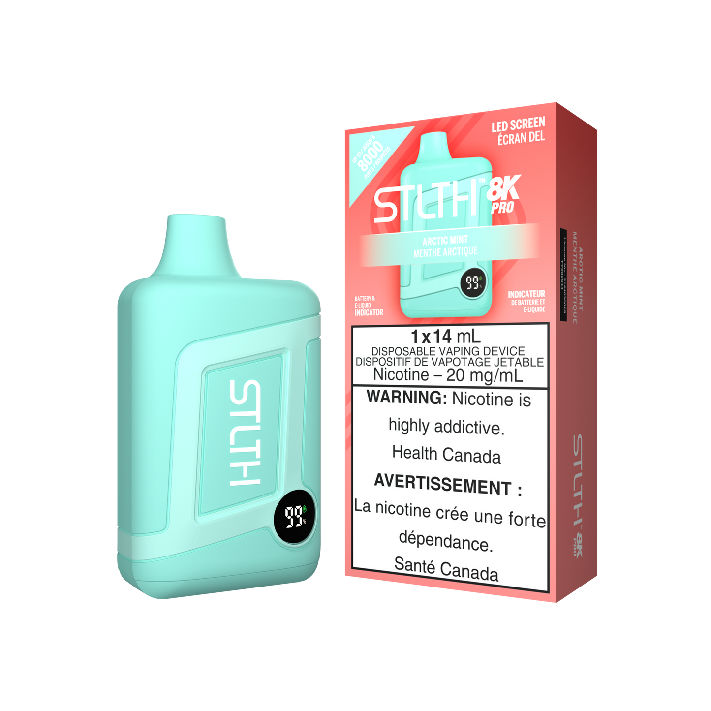 Stlth 8k Pro Arctic Mint 20mg/ml Disposable(Provincial)