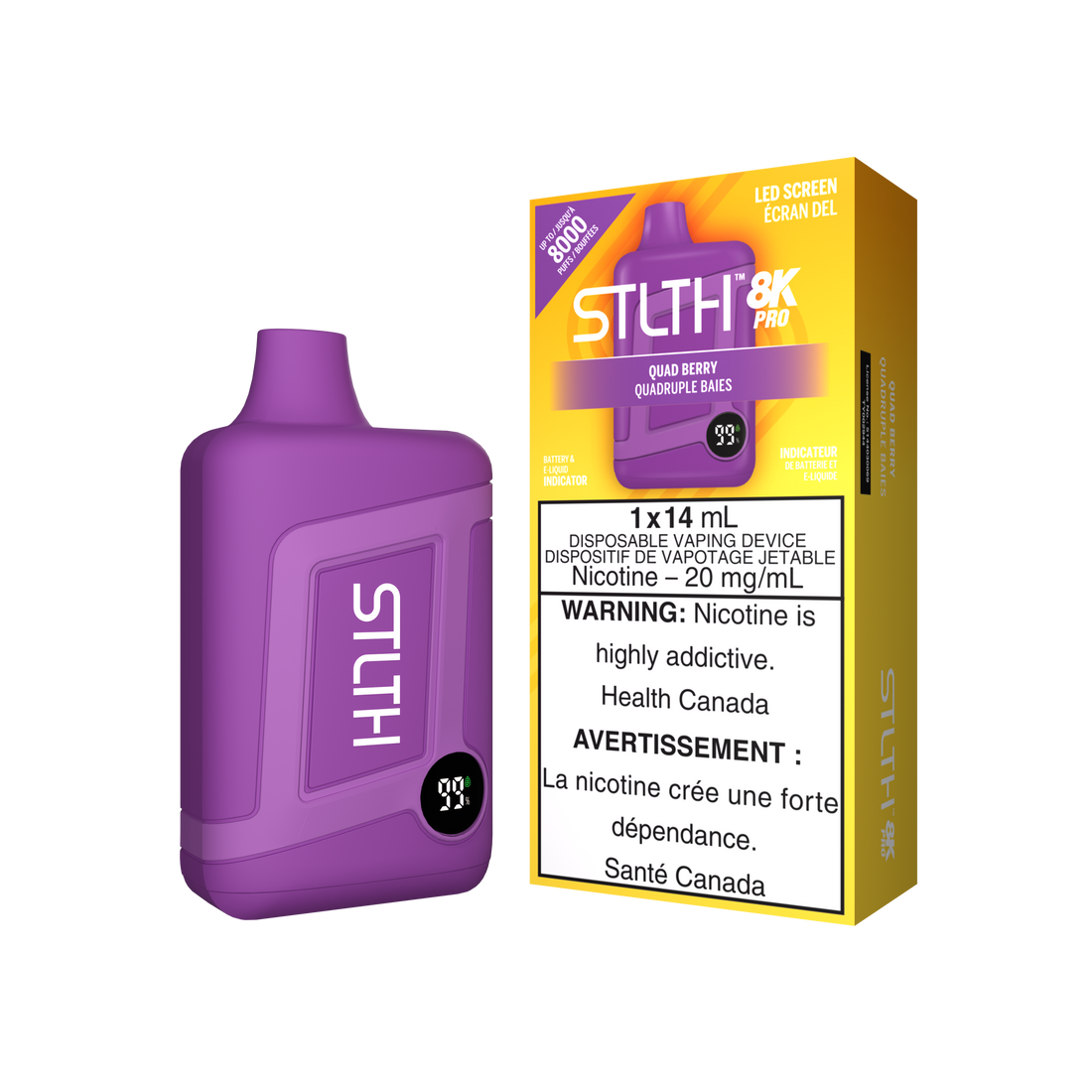 Stlth 8K Pro Quad Berry 20mg/ml Disposable (Provincial)