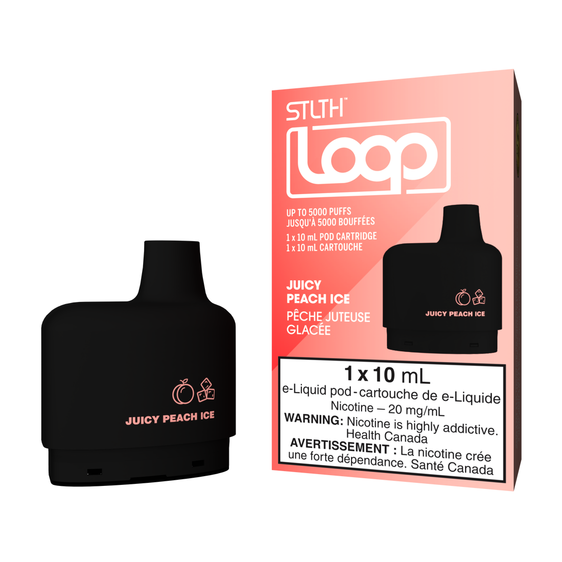 Stlth loop Pod Juicy peach ice 20mg/ml 10ml