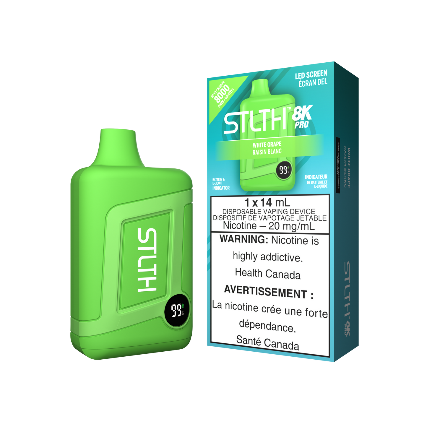 Stlth 8k Pro White Grape 20mg/ml (Provincial)