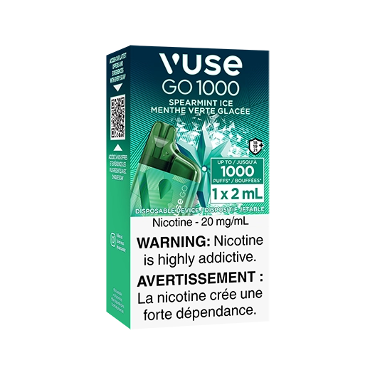 Vuse Go 1000 Spearmint Ice 20mg/mL disposable (Provincial)