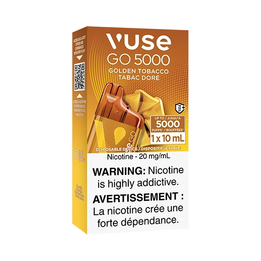 Vuse Go 5000 Golden Tobacco 20mg/mL Disposable(Provincial)