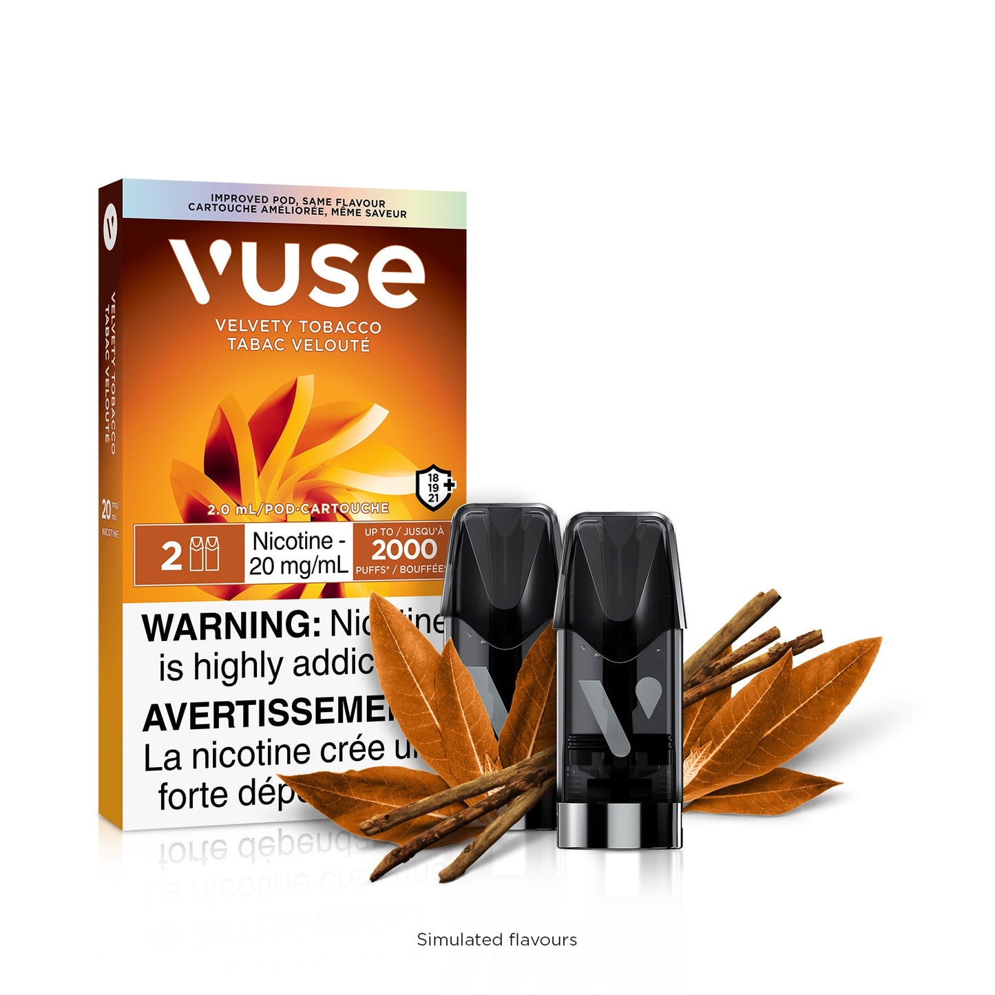 Vuse E-pod Velvety Tobacco 20mg/mL x2 (Provincial)