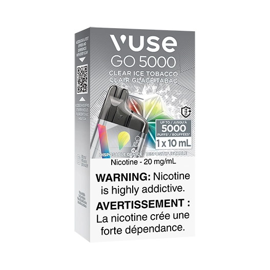 Vuse Go 5000 Clear Ice Tobacco 20mg/mL Disposable(Provincial)