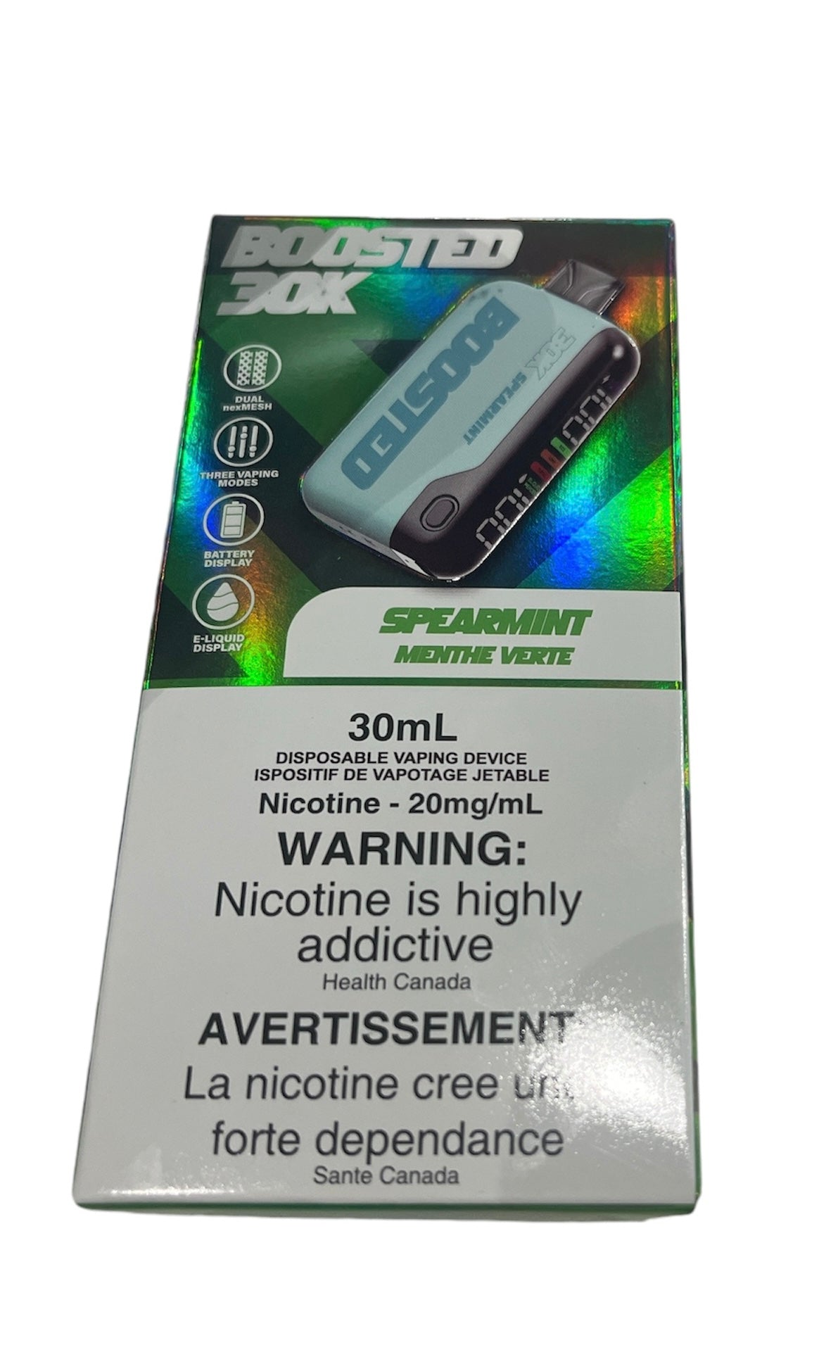 Boosted 30k Spearmint 20mg disposable ( Provincial)