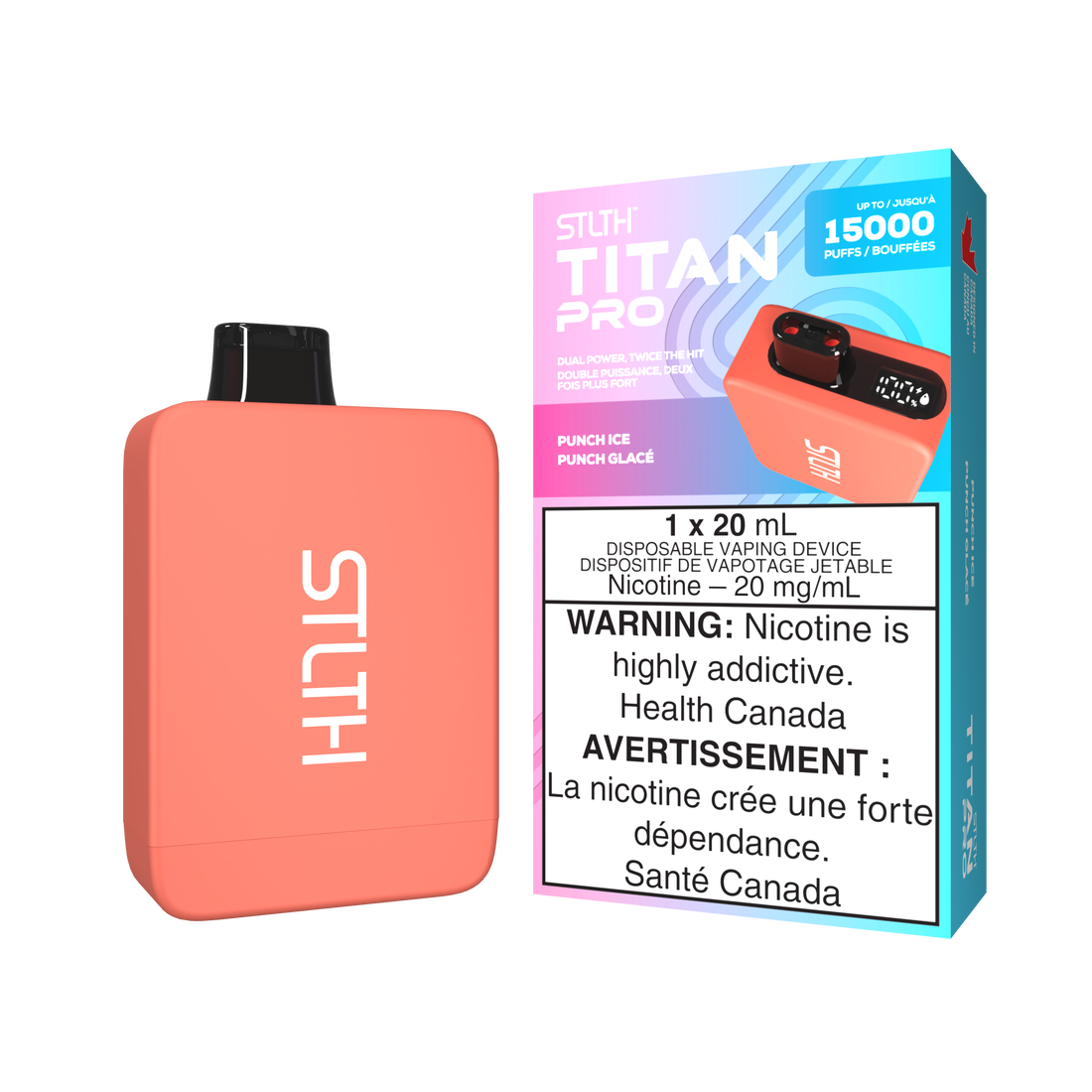 Stlth Titan Pro 15k Punch Ice 20mg/mL Disposable (Provincial)
