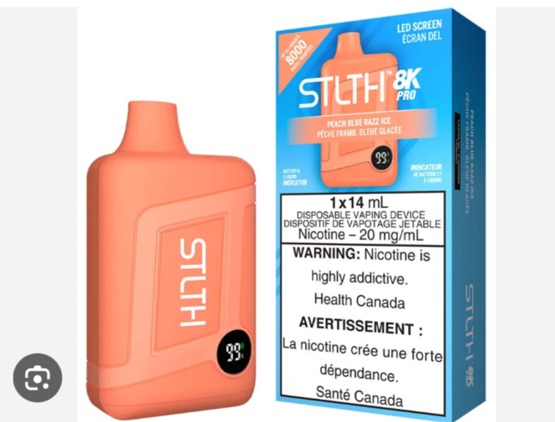 Stlth 8k Pro Blue Razz Lemon Ice 20mg/ml Disposable (Provincial)