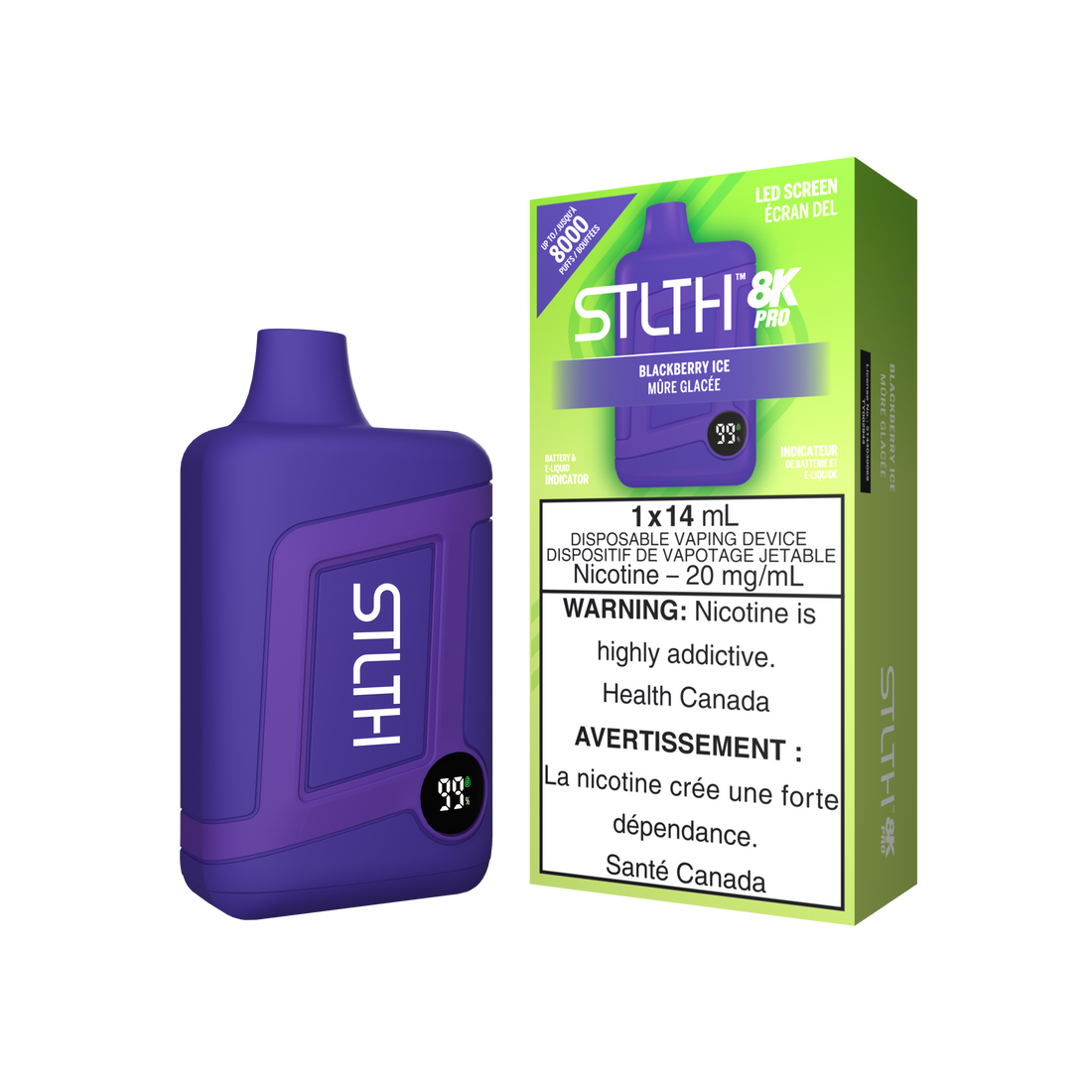 Stlth 8k Pro Blackberry Ice 20mg/ml disposable (Provincial)