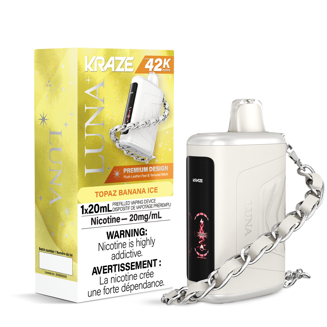 Kraze LUNA 42K - Topaz Banana Ice 20mg/ml disposable (Provincial)