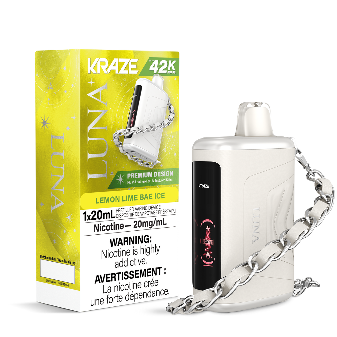 Kraze LUNA 42K - Lemon Lime Bae Ice 20mg/ml disposable (Provincial)