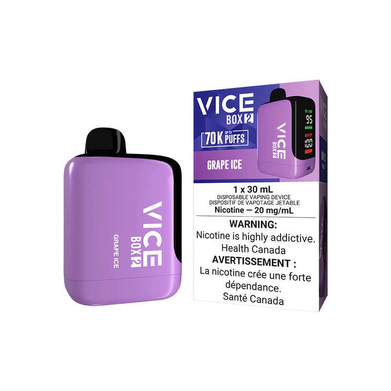 Vice Box 2 70k Grape Ice Disposable 20mg (Provincial)