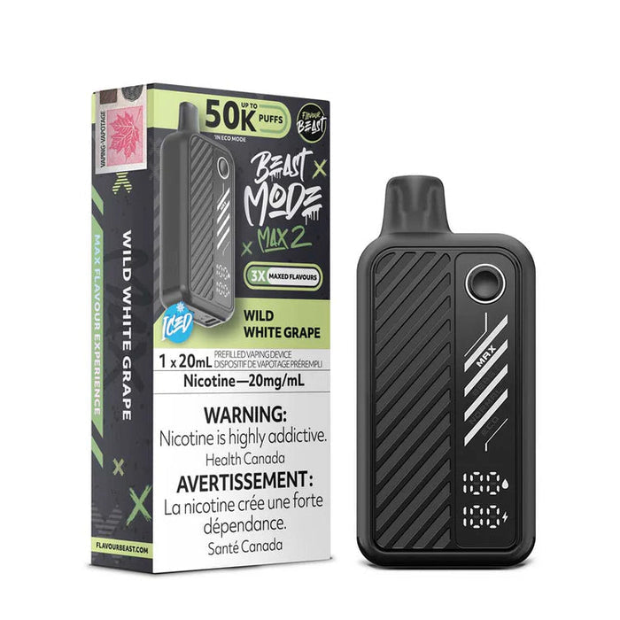 Flavour Beast Mode Max2 50K Wild White Grape Ice 20mg/mL Disposable (Provincial)