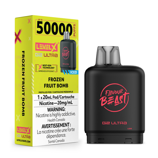 Flavour Beast Level X G2 Ultra Pod 50k Frozen Fruit Bomb Iced 20mL 20mg/ml (Provincial)