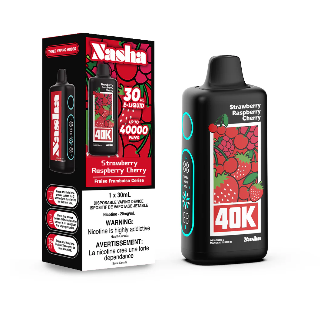 Nasha 40k Strawberry Raspberry Cherry disposable 20mg