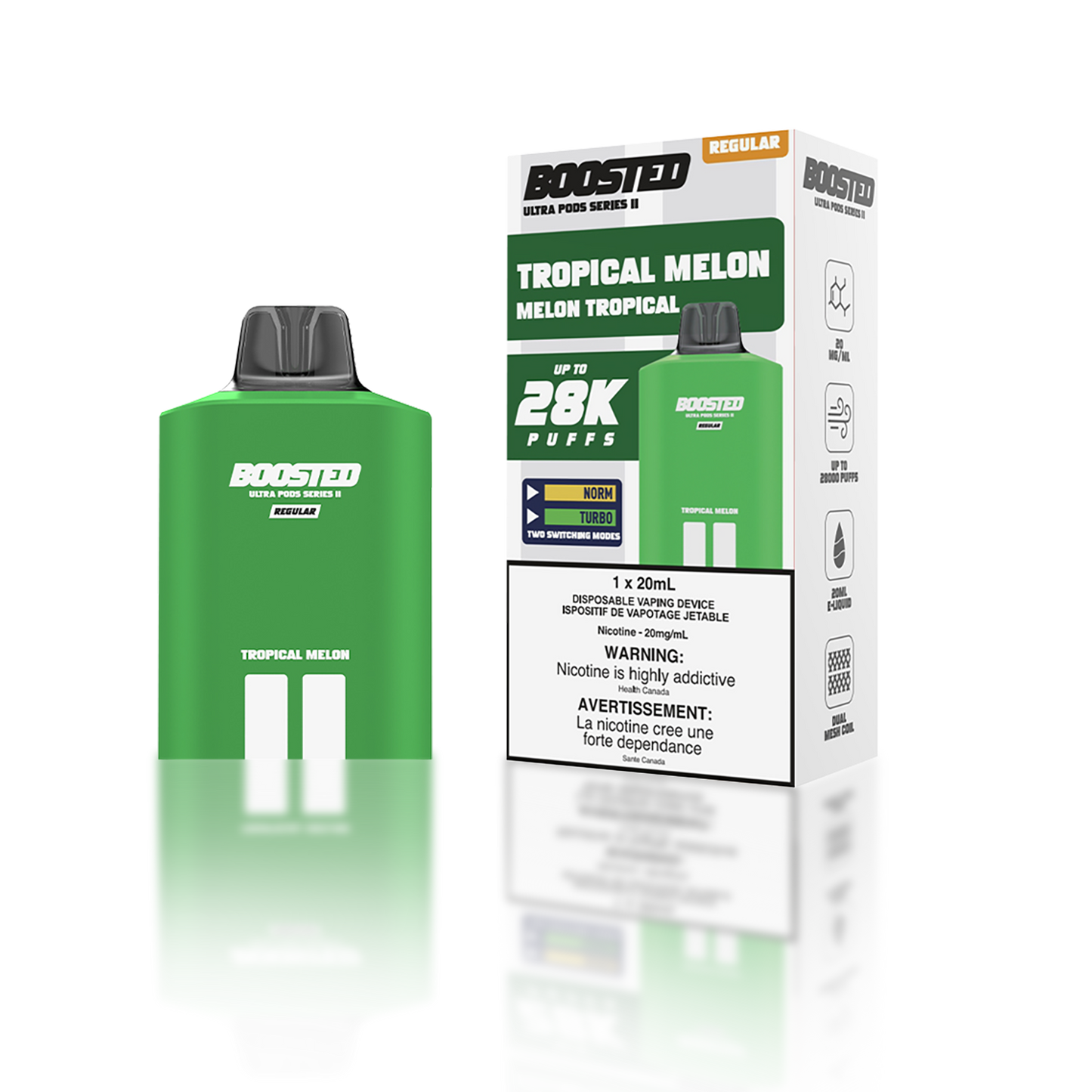 Boosted Ultra Pods 28k Series II Pods Tropical Melon 20mg