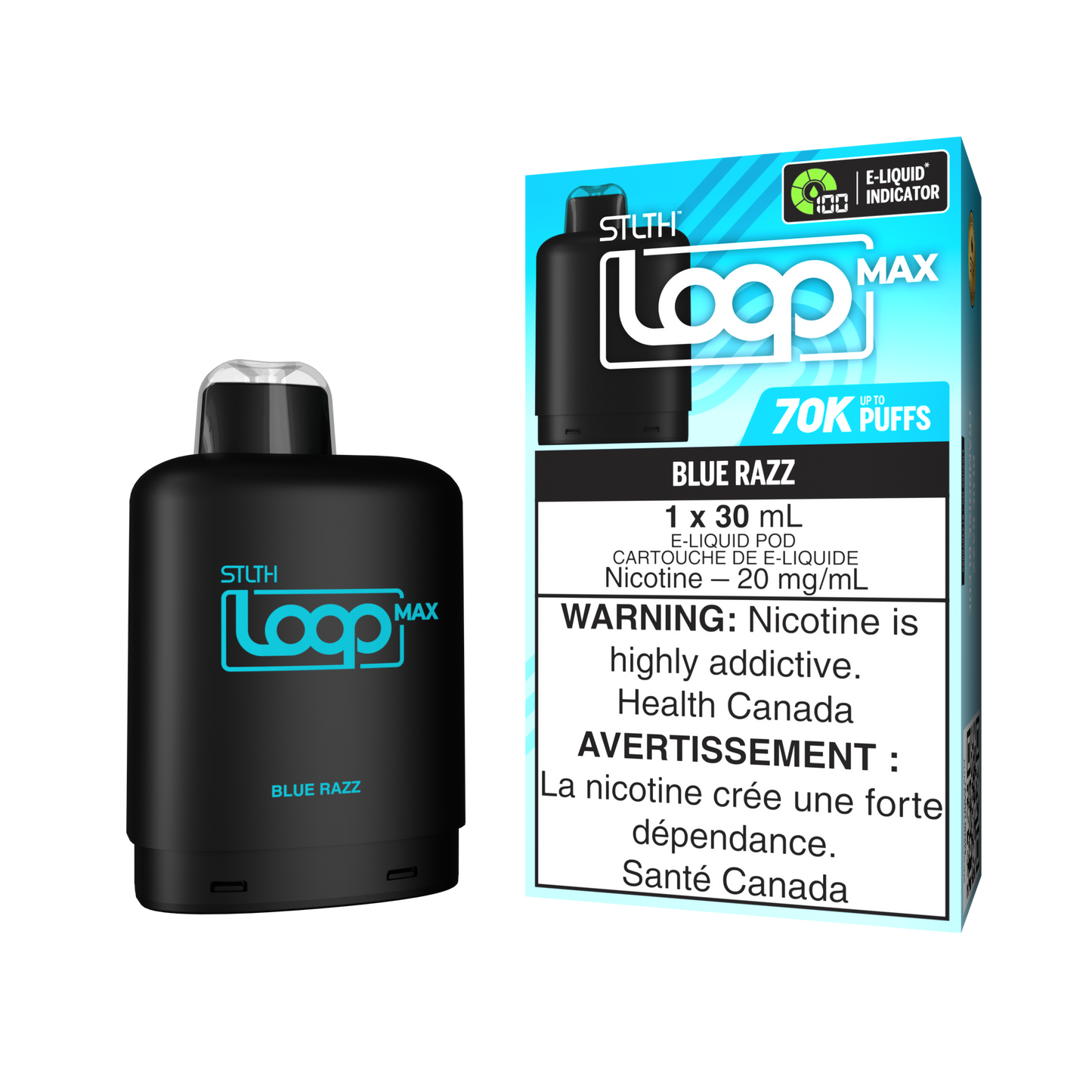 Stlth Loop Max Pod 70k Blue Razz 20mg/30ml (Provincial)