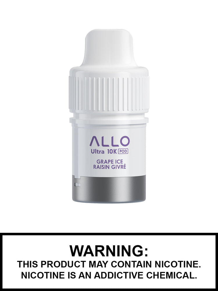 Allo Ultra 10K Hybrid Grape Ice Pre-filled Pods 20mg/mL (Provincial )