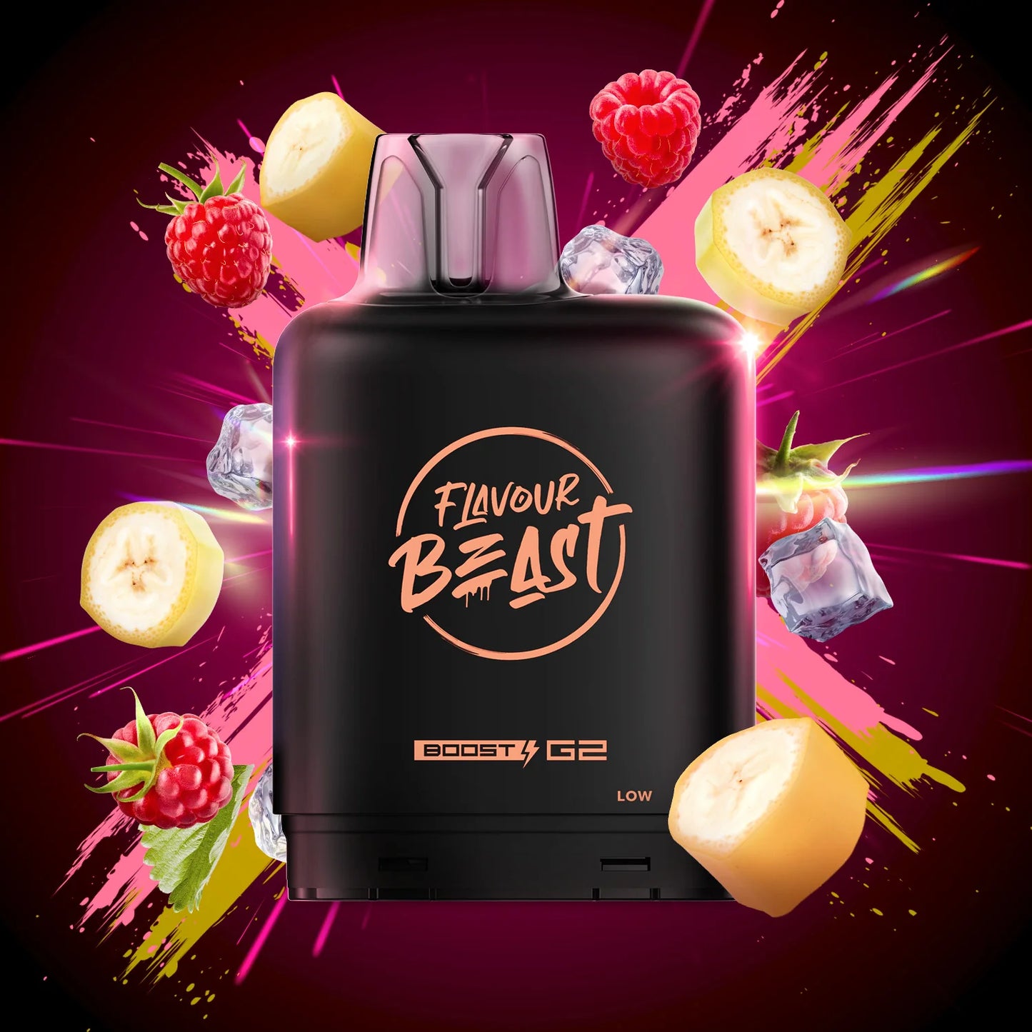 Flavour Beast Level X G2 Ultra Pod 50k Banana Raspberry Iced 20mL 20mg/ml (Provincial)