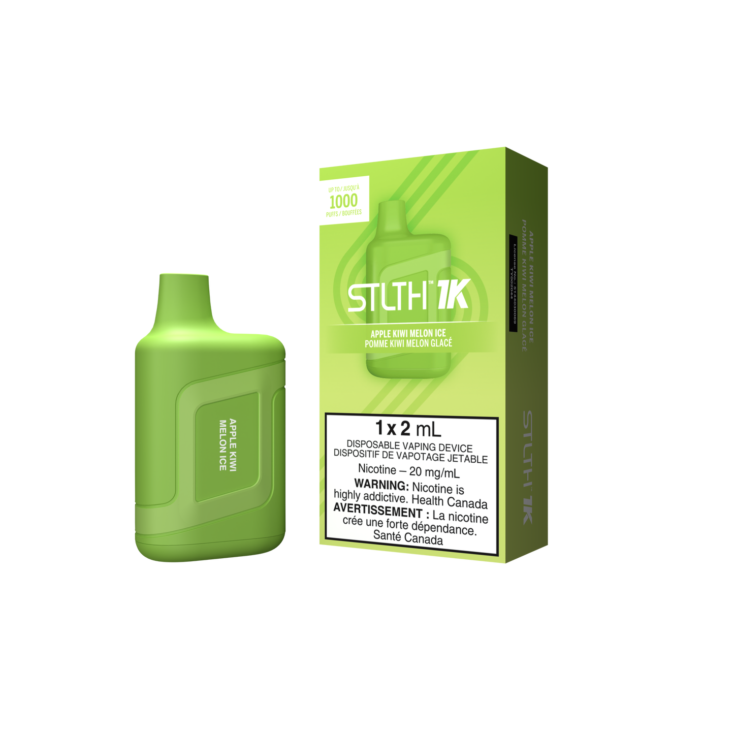Stlth 1k Apple Kiwi Melon Ice 20mg/mL disposable(Provincial)