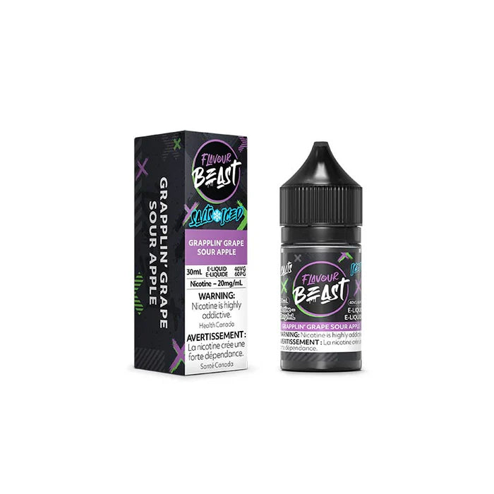 Flavour beast e-liquid Grapplin’ Grape Sour Apple Iced 20mg/ml 30ml (Provincial)