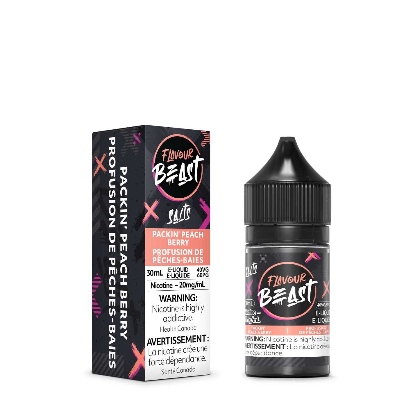 Flavour beast e-liquid Packin’ Peach Berry 10mg/ml 30ml (Provincial)