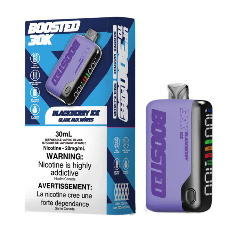 Boosted 30K Blackberry Ice 20mg/mL disposable (Provincial)