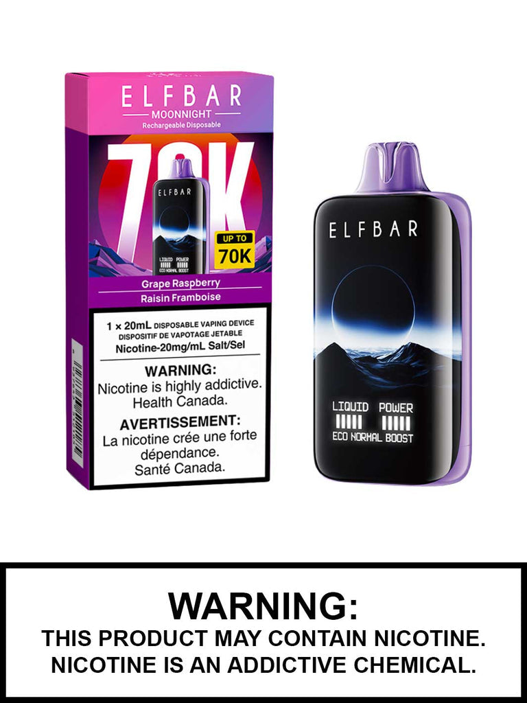 Elf Bar 70k Grape Raspberry 20mg/mL Disposable (Provincial)