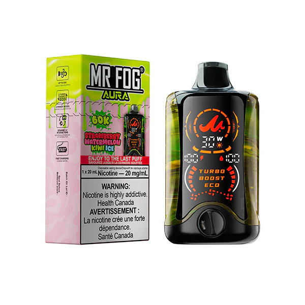 Mr Fog Aura 60k Strawberry Watermelon Kiwi Ice Disposable (Provincial)