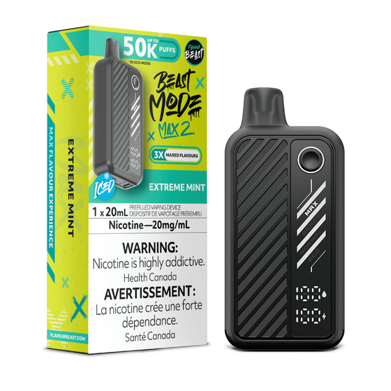 Flavour Beast Mode Max2 50K Extreme Mint Iced 20mg/mL Disposable (Provincial)