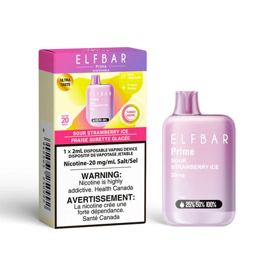 ELF BAR Prime 1800 Sour Strawberry Ice 20mg Disposable (Provincial)