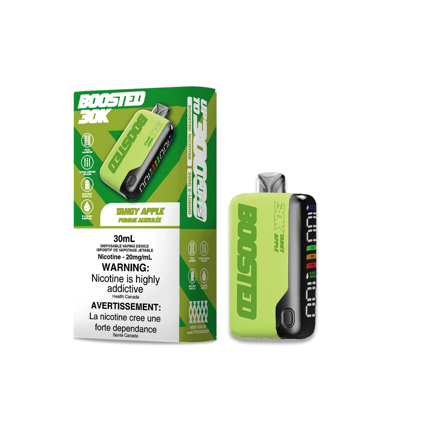 Boosted 30k Tangy Apple 20mg disposable (Provincial)