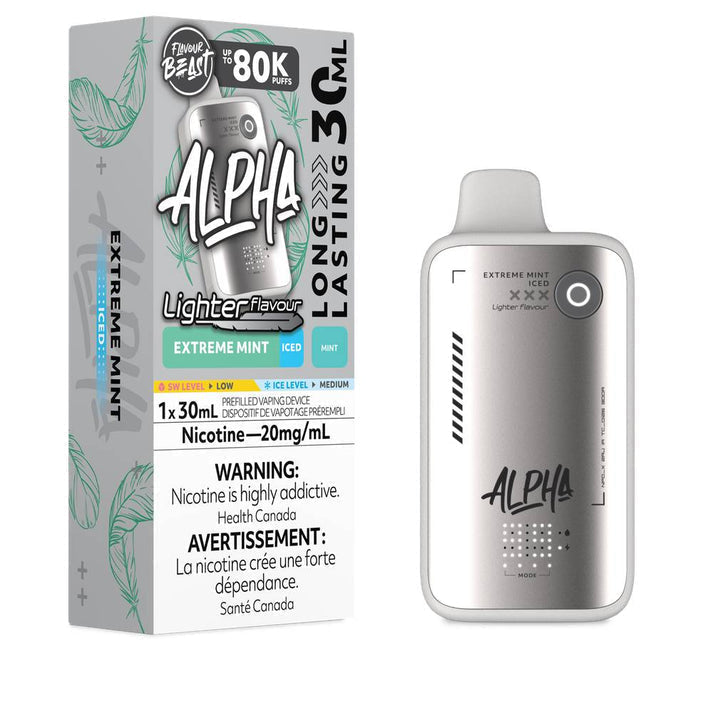Flavour Beast Alpha Lighter Extreme Mint Iced 80k 20mg/ml Disposable (Provincial)